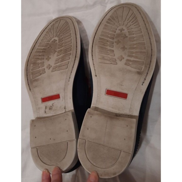 1901 Saddle Shoes Oxford Leather Suede Lace Up Derby Navy Blue & Red Mens 11.5 main image 15